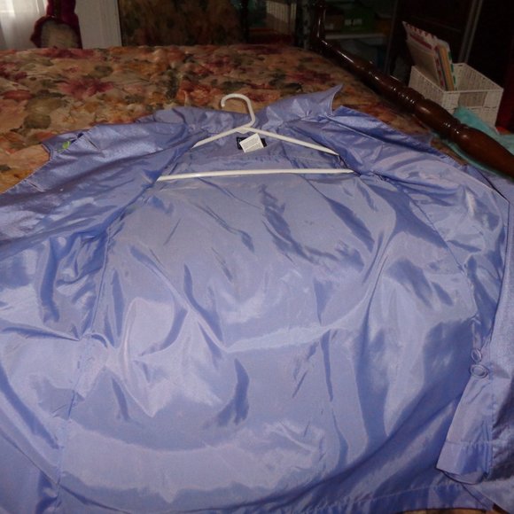 GIRL'S VINTAGE ROTHCHILD FLORAL JHOODED TRENCH COAT SIZE 8, LAVENDER - Picture 5 of 6